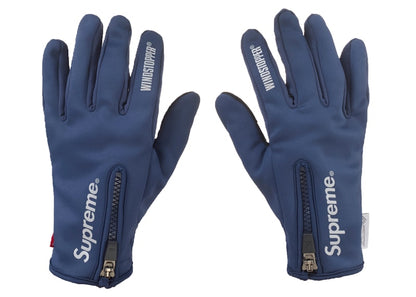 Supreme WINDSTOPPER Zip Gloves Navy
