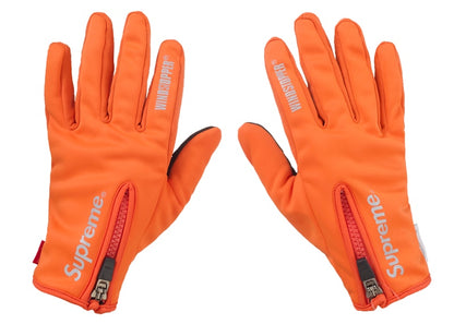 Supreme WINDSTOPPER Zip Gloves Orange