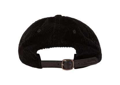 Supreme Waffle Cord Classic Logo 6-Panel Black