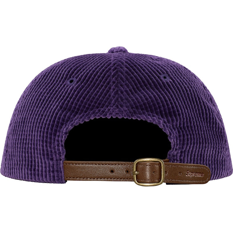 Supreme Waffle Cord Classic Logo 6-Panel Purple