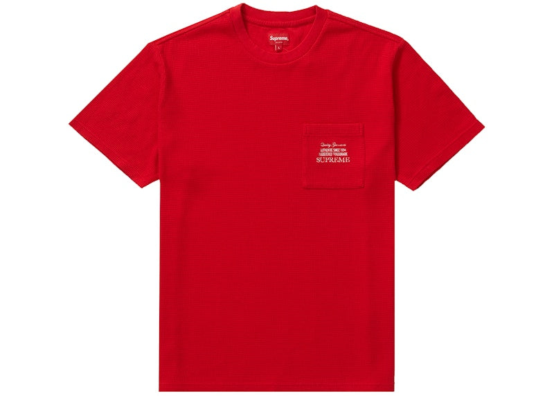 Supreme Waffle Pocket Tee Red