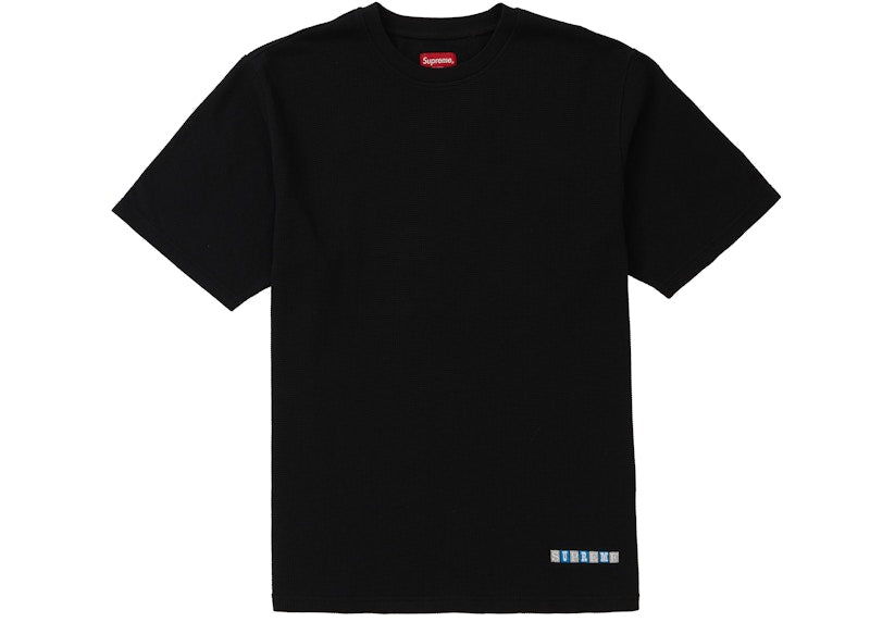 Supreme Waffle S/S Top Black
