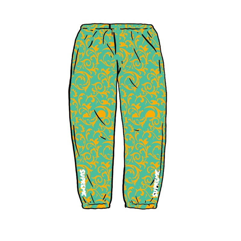Supreme Warm Up Pant Teal Floral