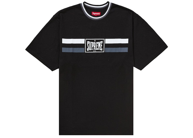 Supreme Warm Up Stripe S/S Top Black