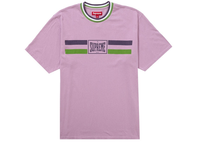 Supreme Warm Up Stripe S/S Top Purple