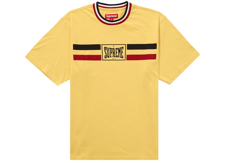 Supreme Warm Up Stripe S/S Top Yellow