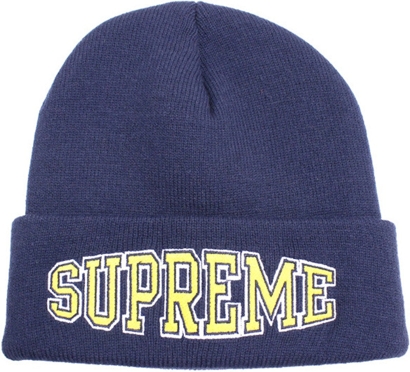 Supreme Warp Logo Beanie Navy