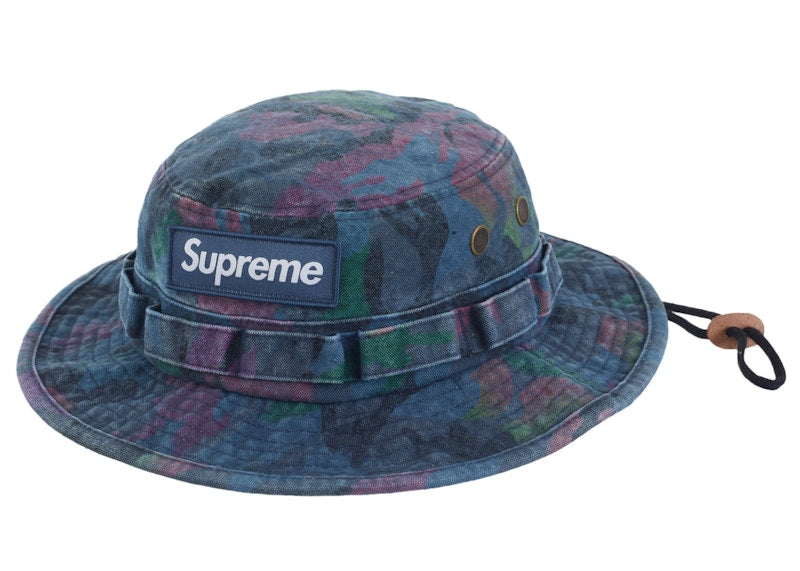 Supreme Washed Canvas Boonie Navy Camo