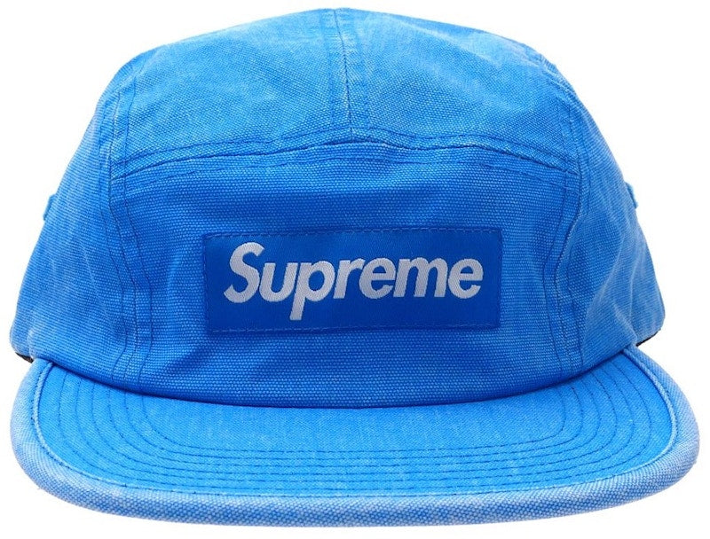 Supreme Washed Canvas Camp Cap Blue