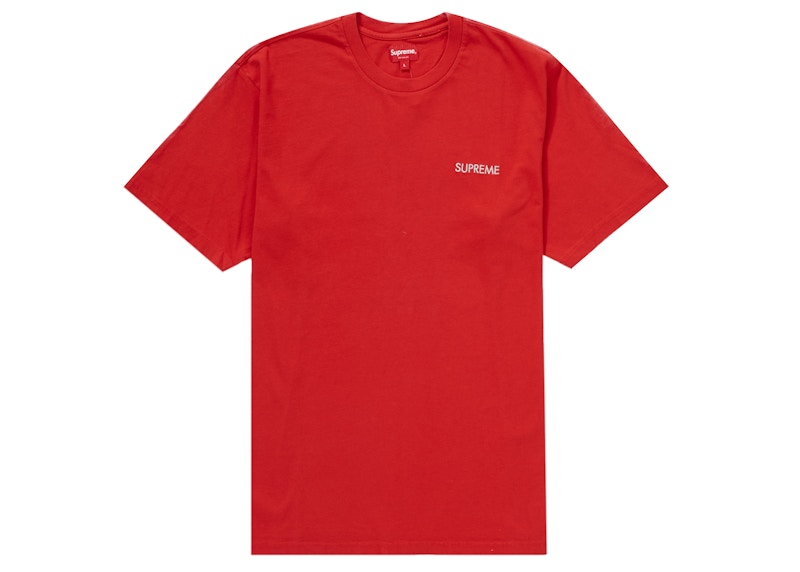Supreme Washed Capital S/S Top Red