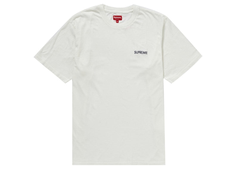 Supreme Washed Capital S/S Top White