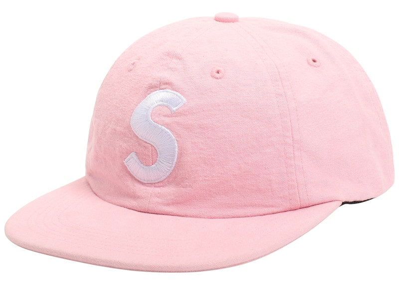 Supreme Washed Chambray S Logo 6-Panel Pink