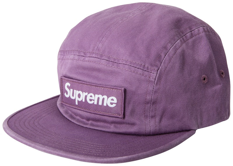 Supreme Washed Chino Twill Camp Cap (FW18) Dark Lilac