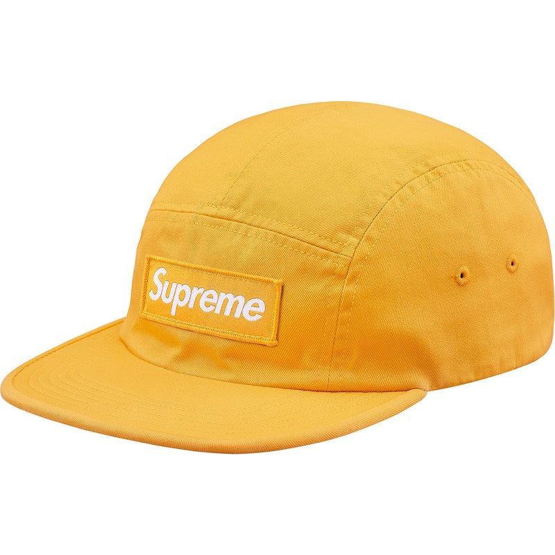 Supreme Washed Chino Twill Camp Cap (FW18) Pale Yellow