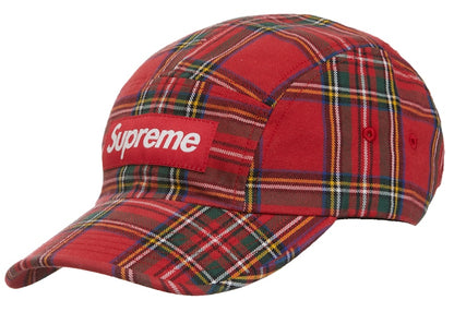 Supreme Washed Chino Twill Camp Cap (FW20) Red Tartan