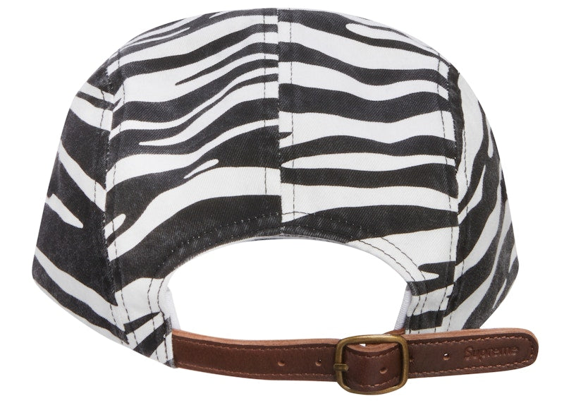 Supreme Washed Chino Twill Camp Cap (FW22) Zebra