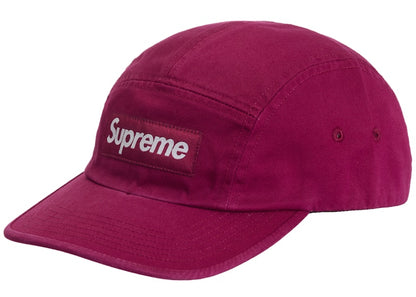 Supreme Washed Chino Twill Camp Cap (FW24) Cranberry