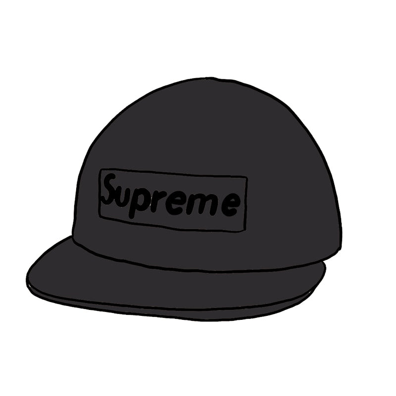 Supreme Washed Chino Twill Camp Cap (SS20) Black