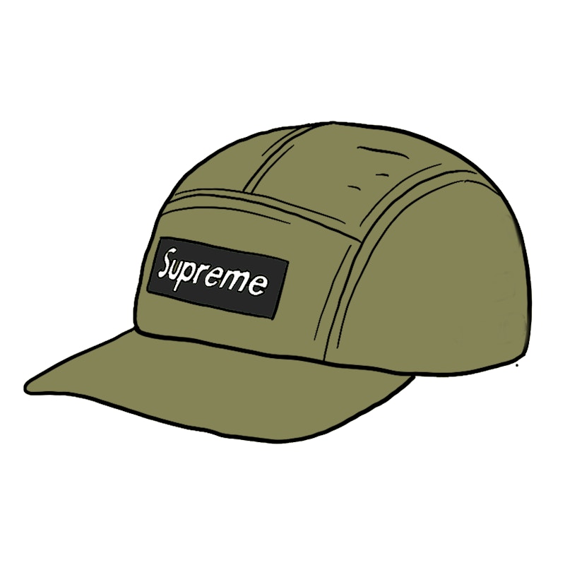 Supreme Washed Chino Twill Camp Cap (SS21) Light Olive