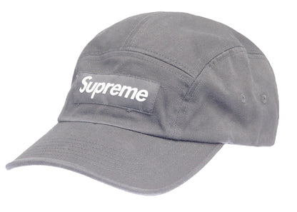 Supreme Washed Chino Twill Camp Cap Cap (SS22) Grey