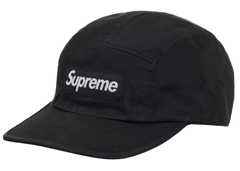 Supreme Washed Chino Twill Camp II Cap (SS24) Black