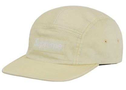 Supreme Washed Chino Twill Camp Cap (SS24) Light Yellow