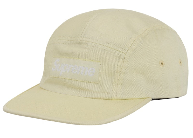 Supreme Washed Chino Twill Camp Cap (SS24) Light Yellow