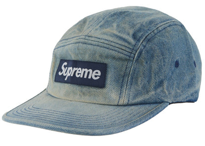 Supreme Washed Chino Twill Camp Cap (SS24) Dirty Indigo