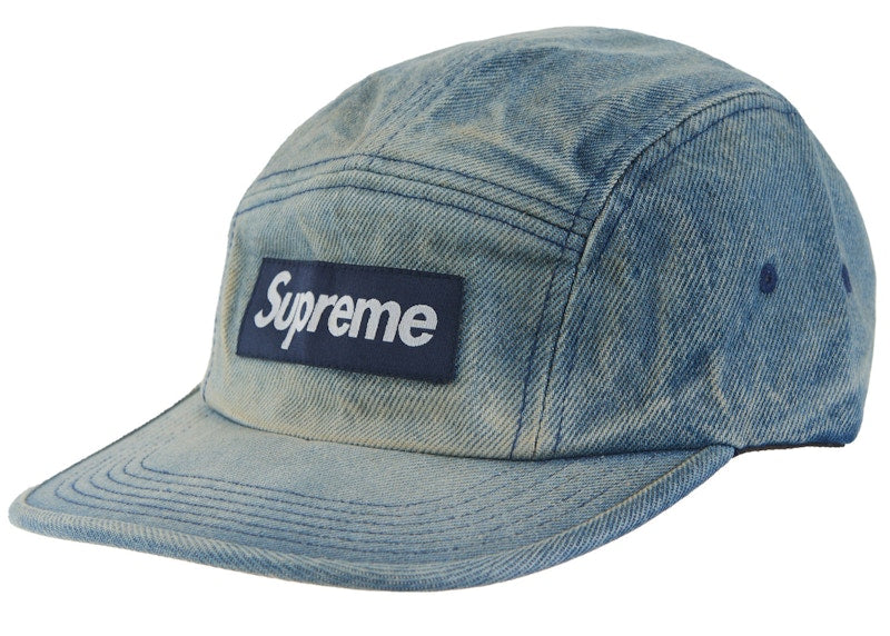 Supreme Washed Chino Twill Camp Cap (SS24) Dirty Indigo