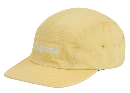 Supreme Washed Chino Twill Camp Cap (SS25) Light Yellow