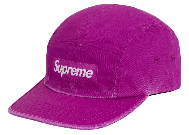 Supreme Washed Chino Twill Camp Cap (SS25) Purple