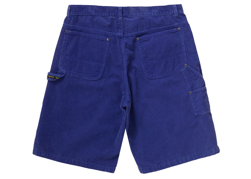 Supreme Washed Corduroy Double Knee Painter Short Blue