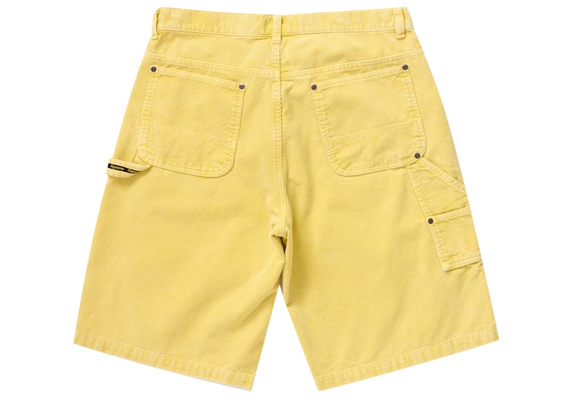Supreme Washed Corduroy Double Knee Painter Short Yellow