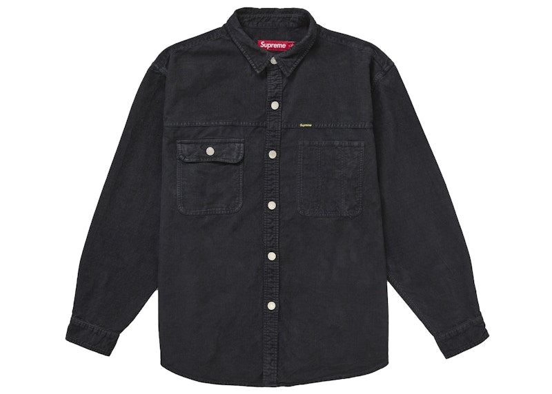 Supreme Washed Corduroy Shirt Black