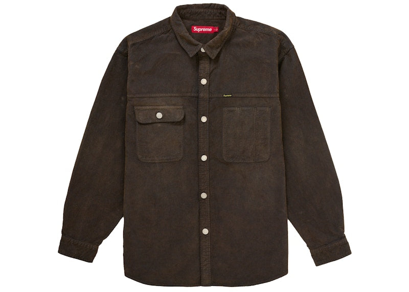 Supreme Washed Corduroy Shirt Brown