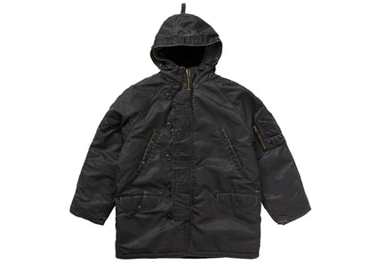 Supreme Washed Flight Satin N-3B Parka Black