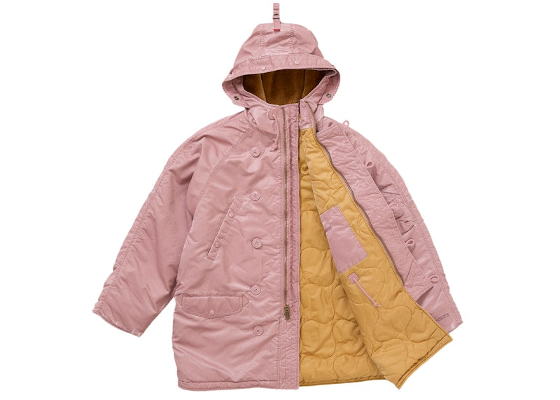Supreme Washed Flight Satin N-3B Parka Dusty Pink