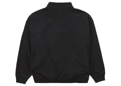 Supreme Washed Half Zip Pullover Black