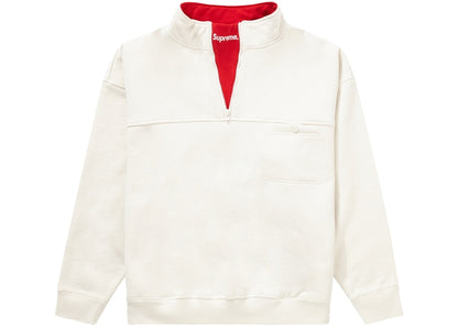 Supreme Washed Half Zip Pullover Stone