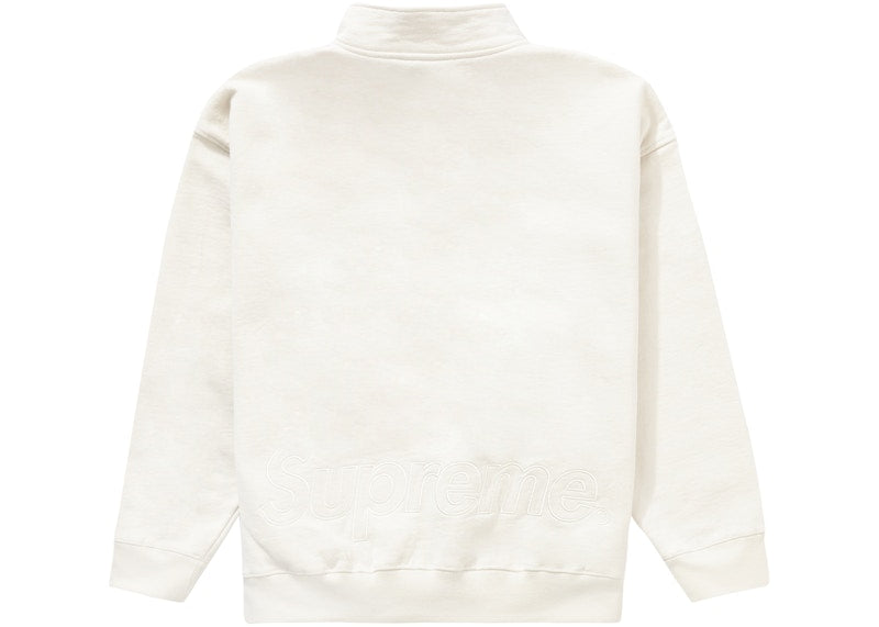 Supreme Washed Half Zip Pullover Stone