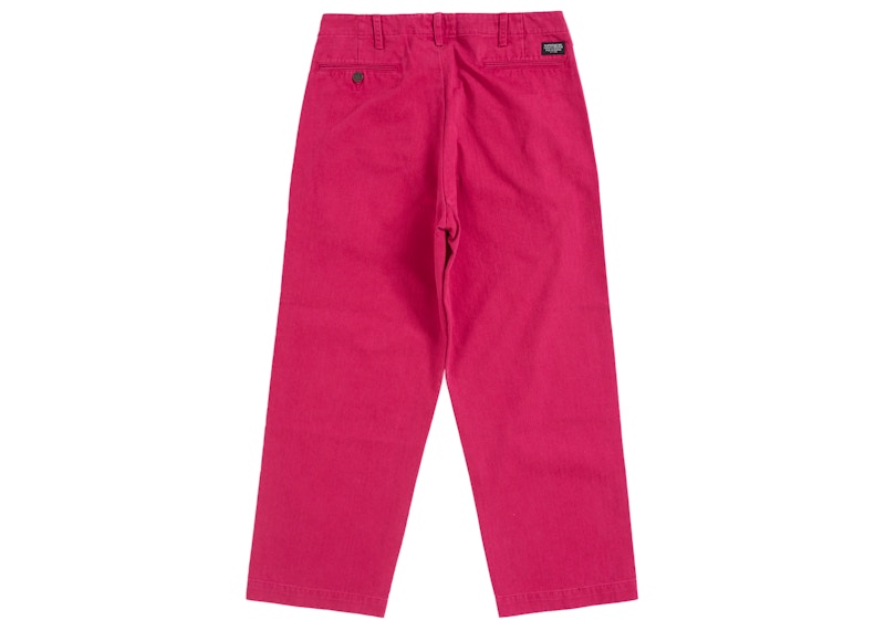 Supreme Washed Herringbone Chino Pant Dusty Pink