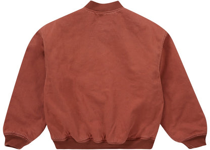Supreme Washed Knockout Denim Varsity Jacket Rust