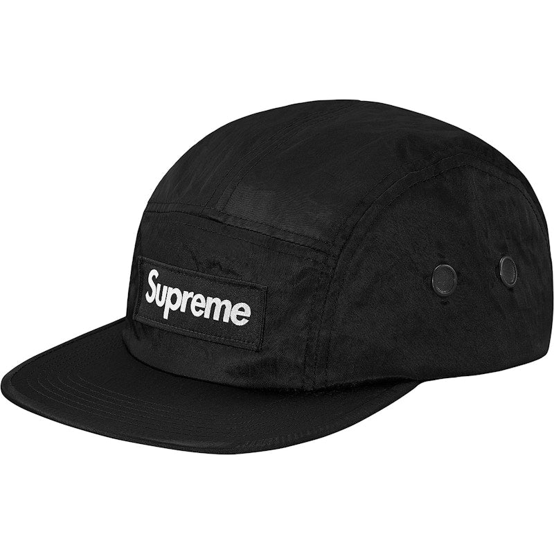 Supreme Washed Nylon Camp Cap Black