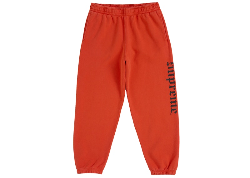 Supreme Washed Old English Sweatpant Orange