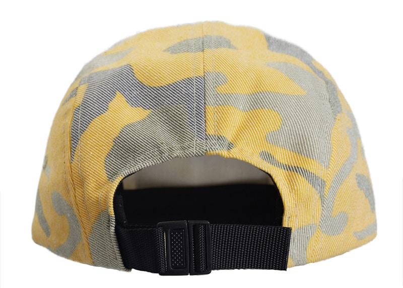 Supreme Washed Out Camo Camp Cap Yellow Camo