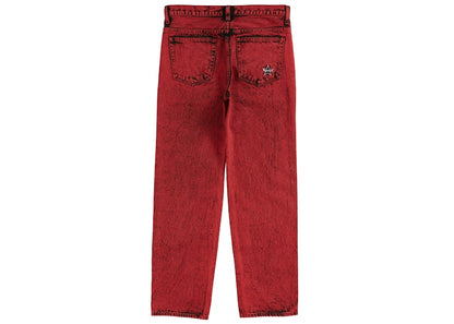 Supreme Washed Regular Jean Red