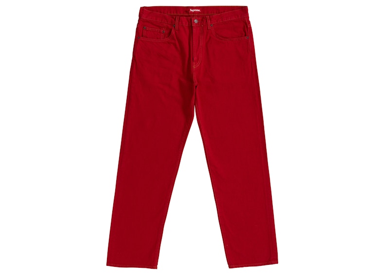 Supreme Washed Regular Jean (SS19) Washed Red