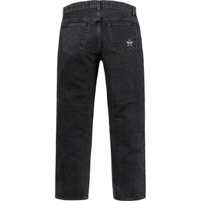 Supreme Washed Regular Jeans Black