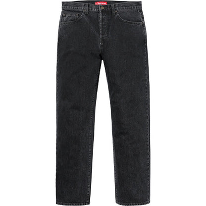 Supreme Washed Regular Jeans Black