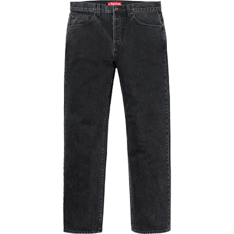 Supreme Washed Regular Jeans Black